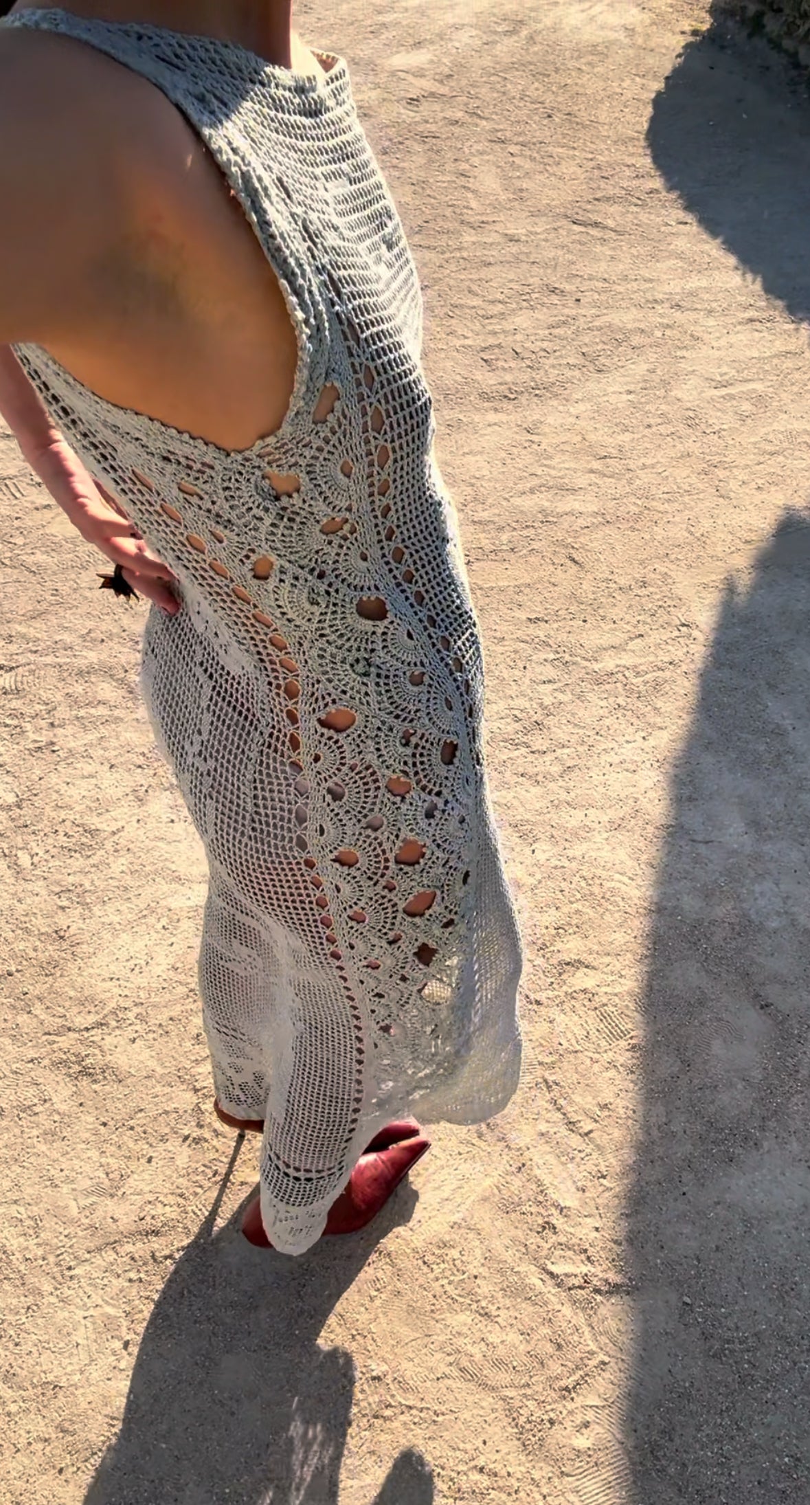 Crochet Blue Dress