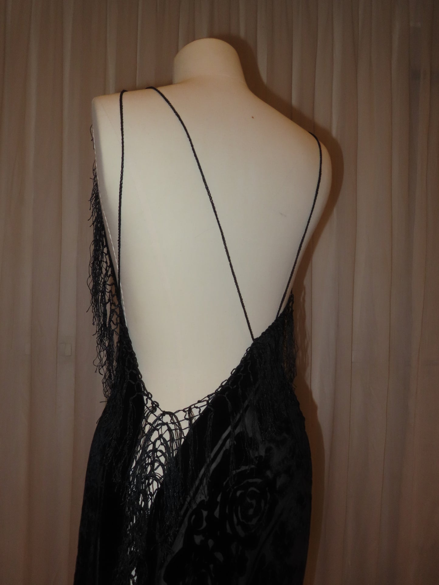 Fringe Velvet Dress