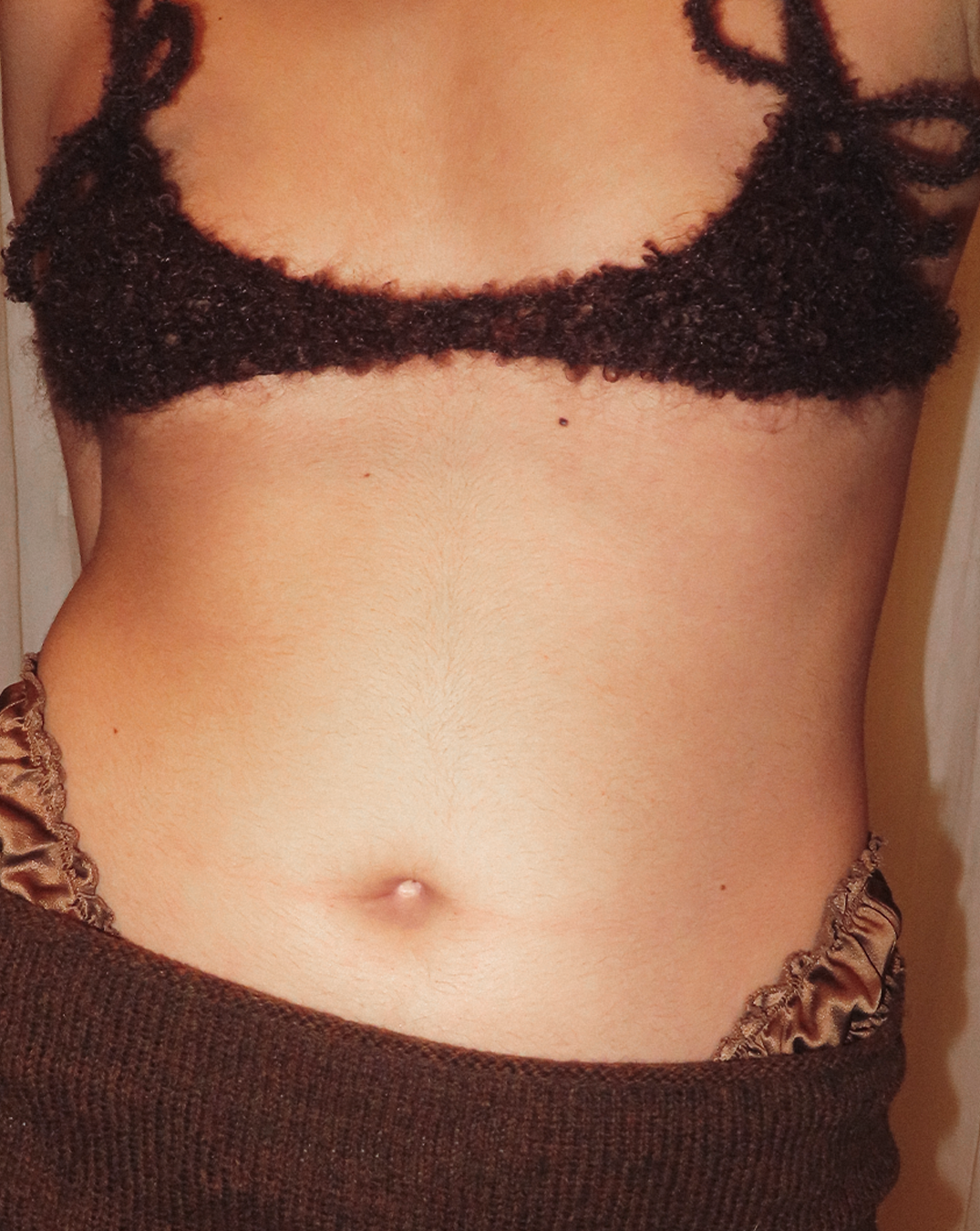 Brown Textured Bralette