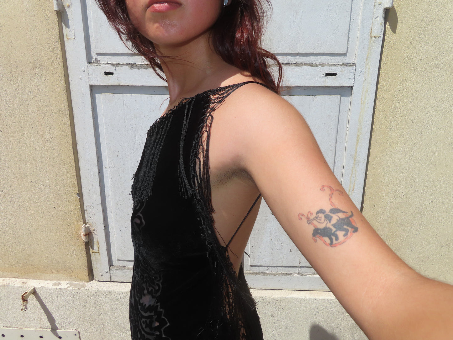 Black Fringes Dress