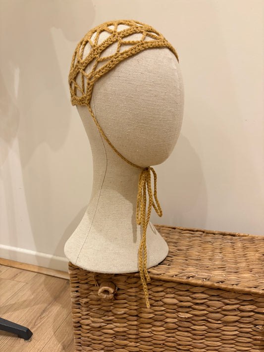 Yellow Crochet Bonnet