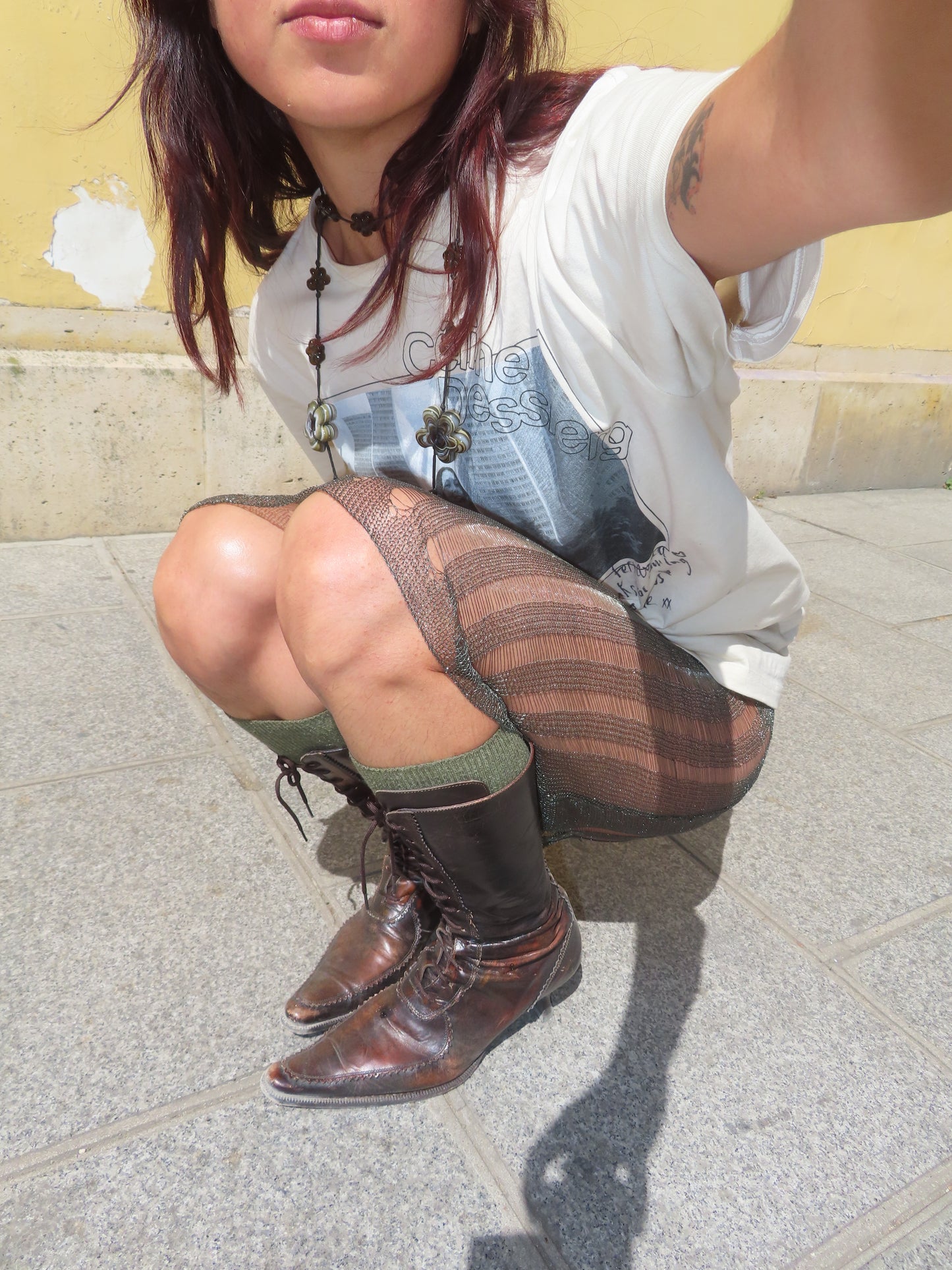 Green ‘Metallic’ Skirt