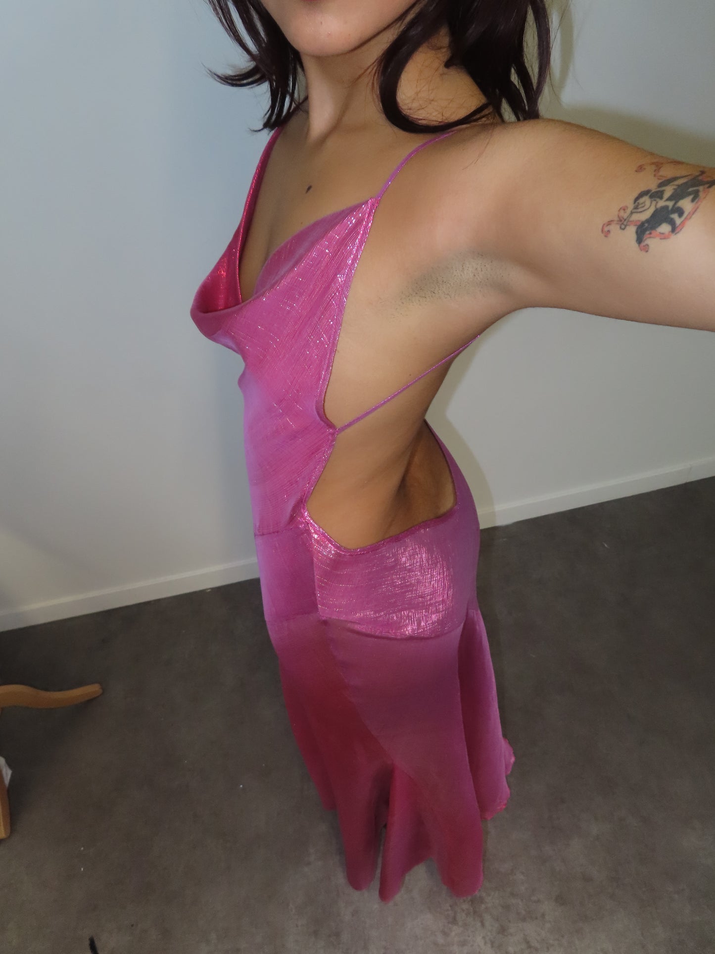 Hot Pink Bias Dress