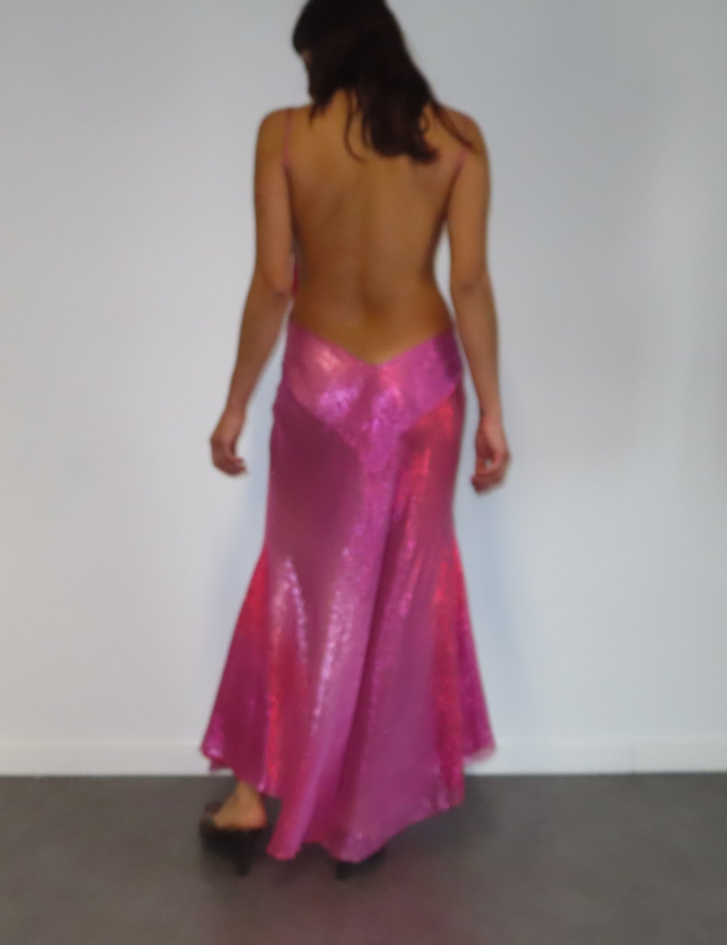 Hot Pink Bias Dress