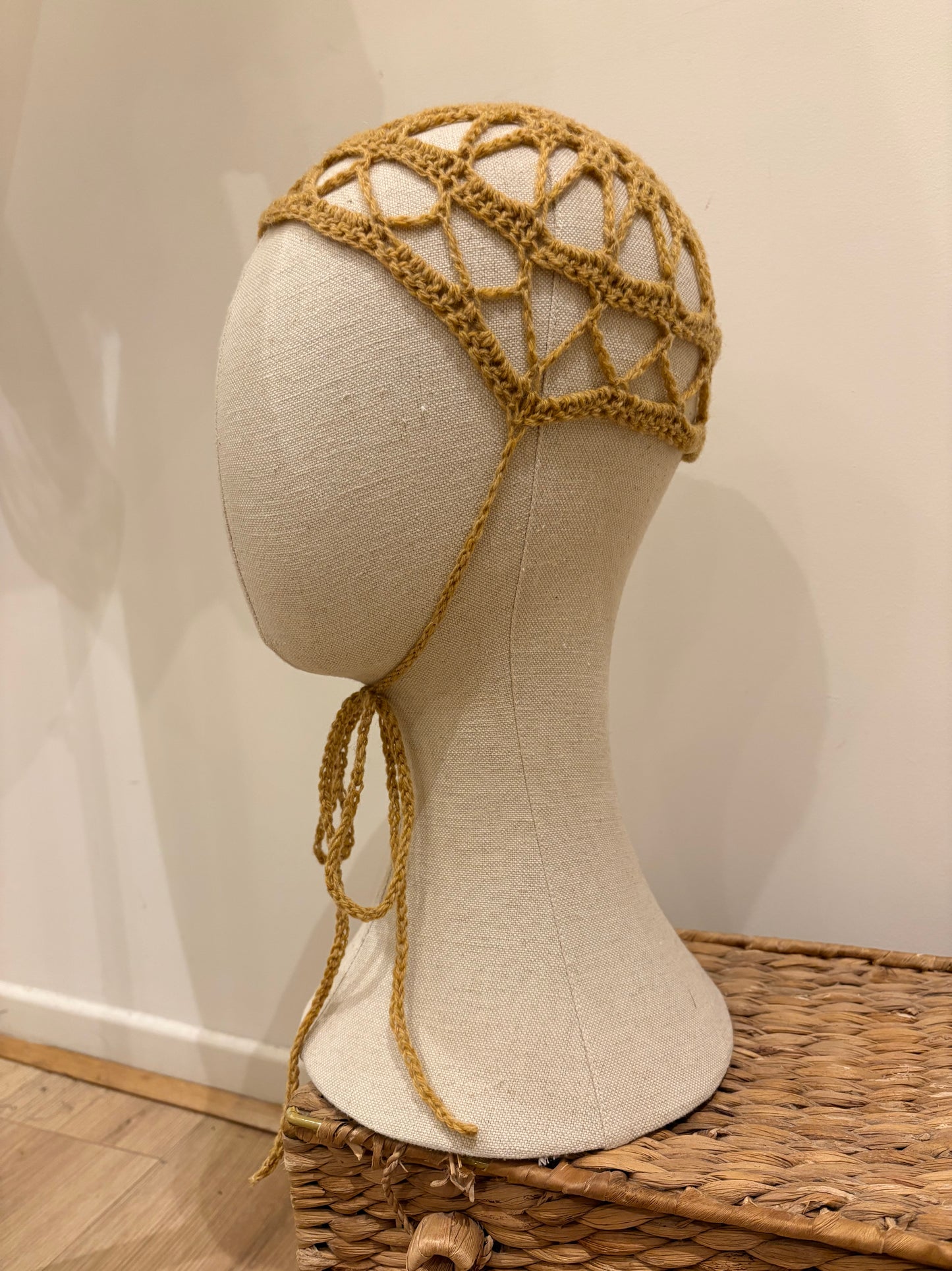 Yellow Crochet Bonnet