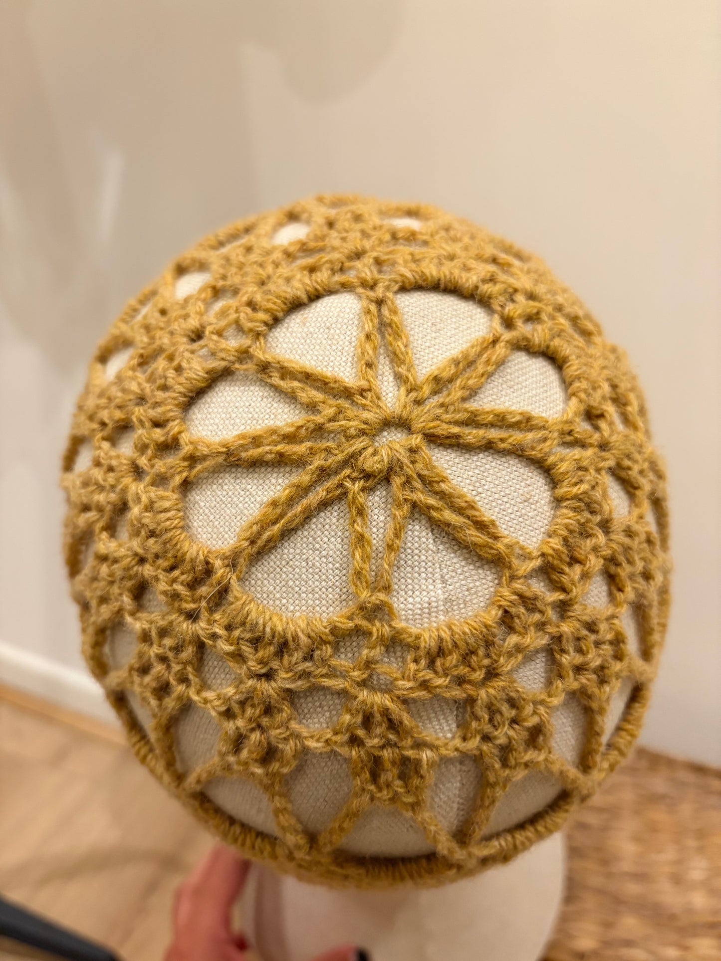 Yellow Crochet Bonnet
