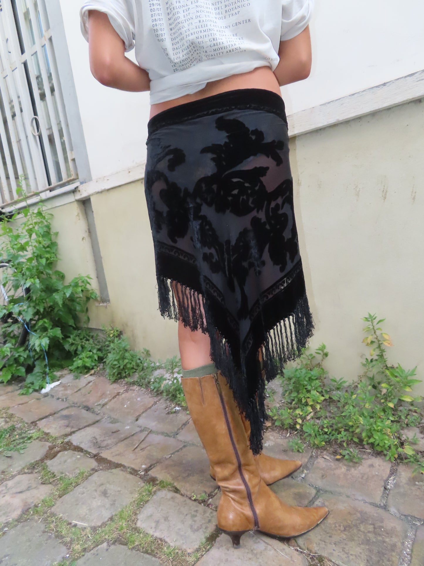 Black Velvet Skirt