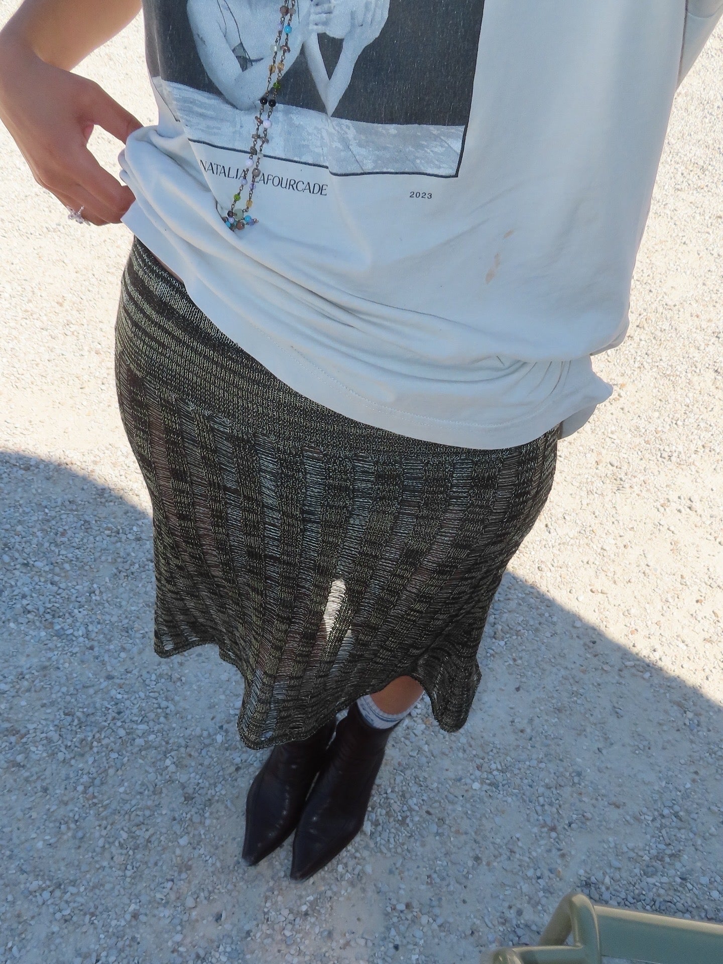 Green Knit Skirt