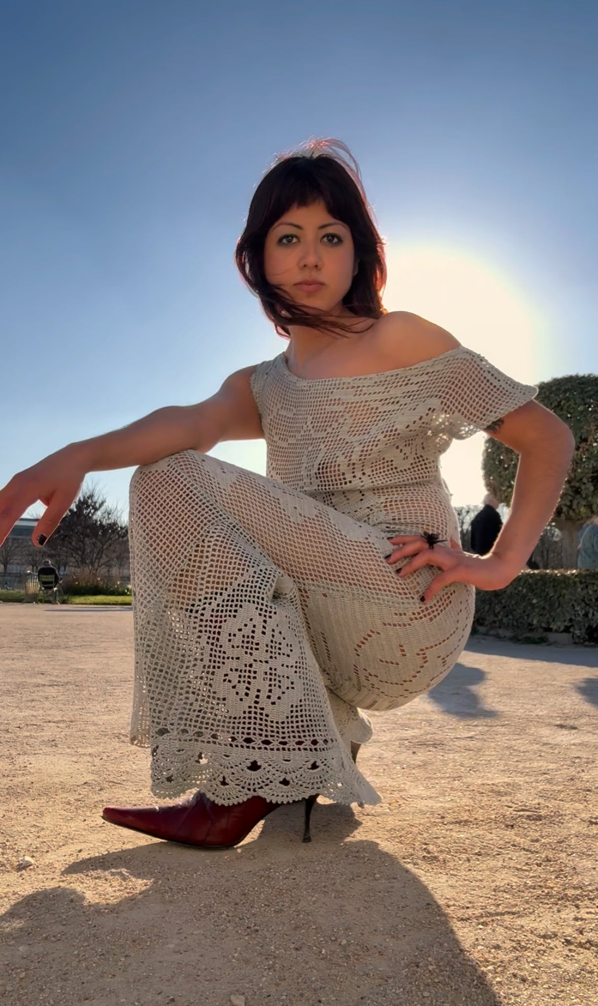 Crochet Blue Dress