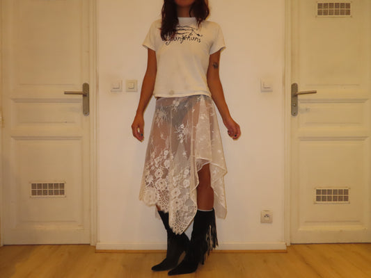 Asymmetrical Lace Skirt