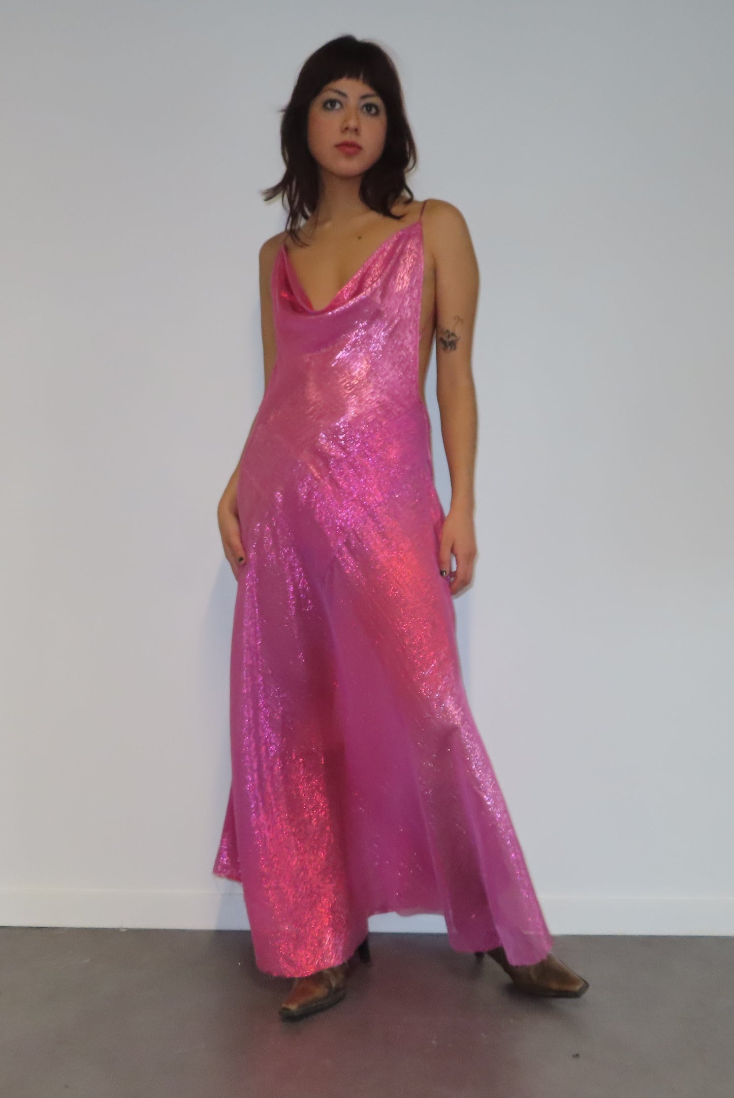 Hot Pink Bias Dress
