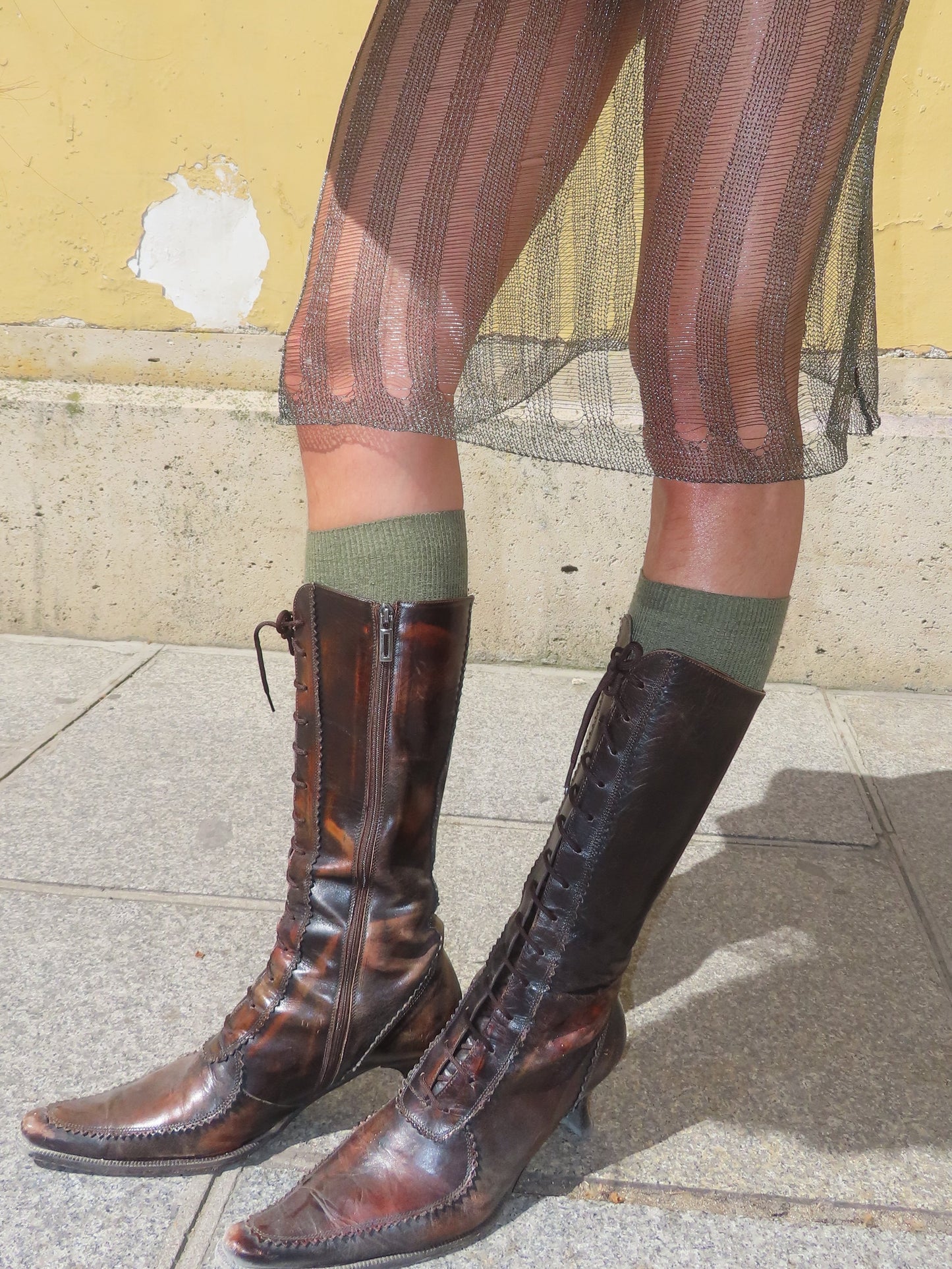 Green ‘Metallic’ Skirt