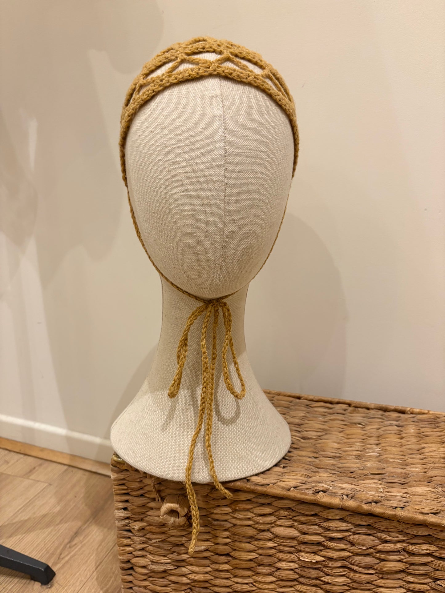 Yellow Crochet Bonnet