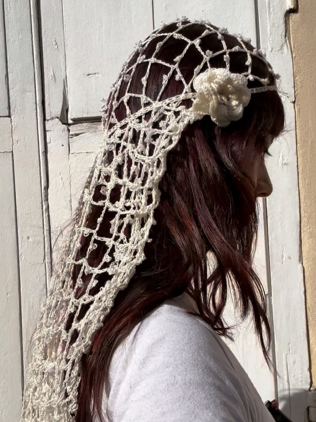 Crochet Flower Veil