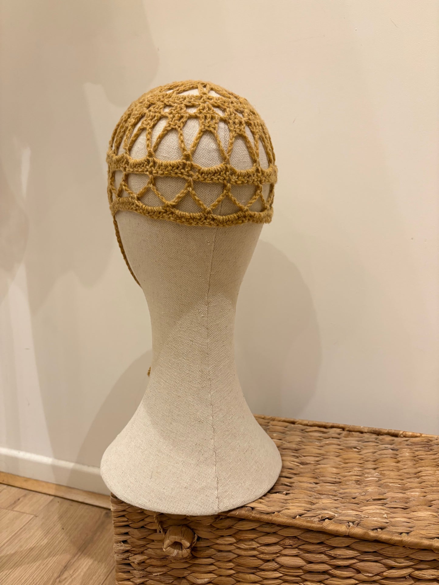 Yellow Crochet Bonnet