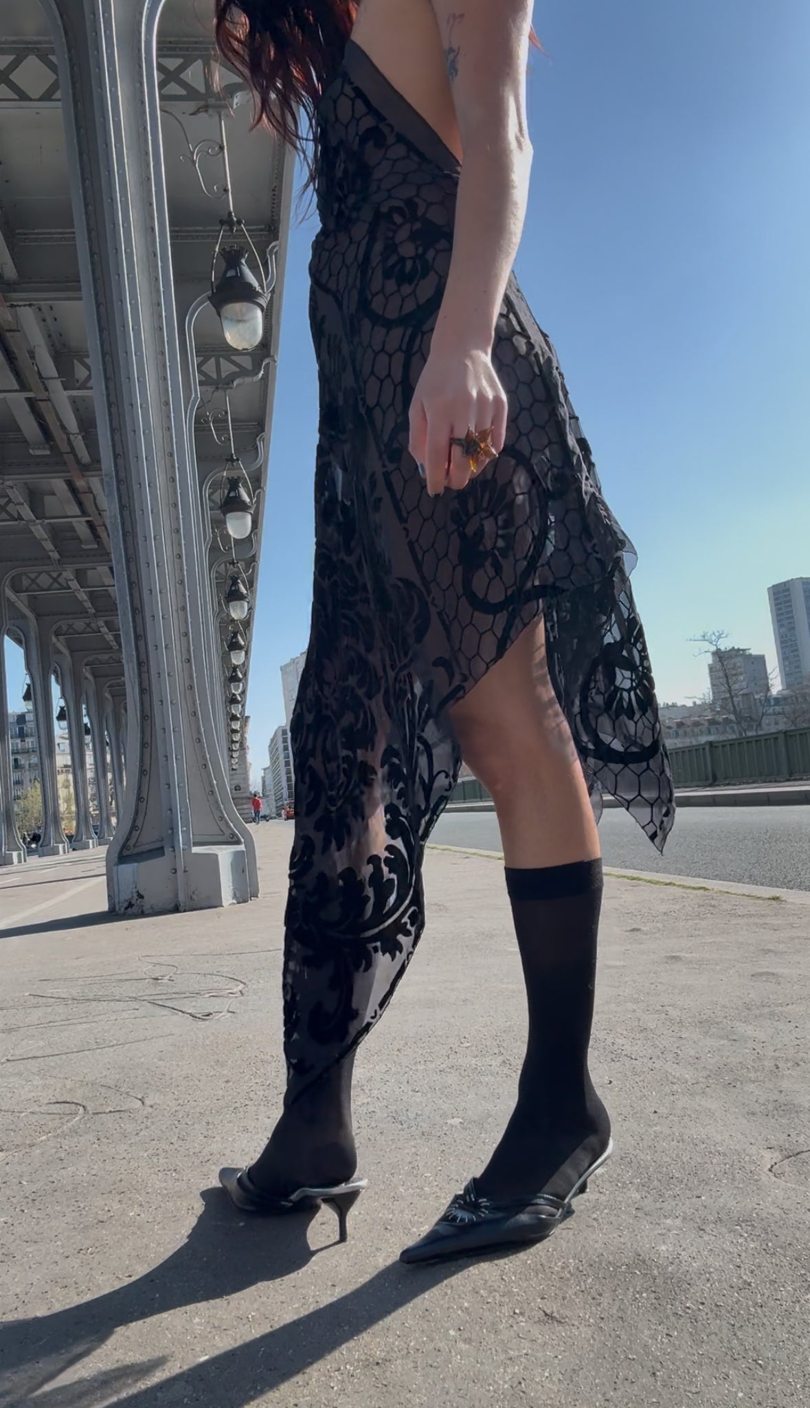 Asymmetrical Velvet Dress