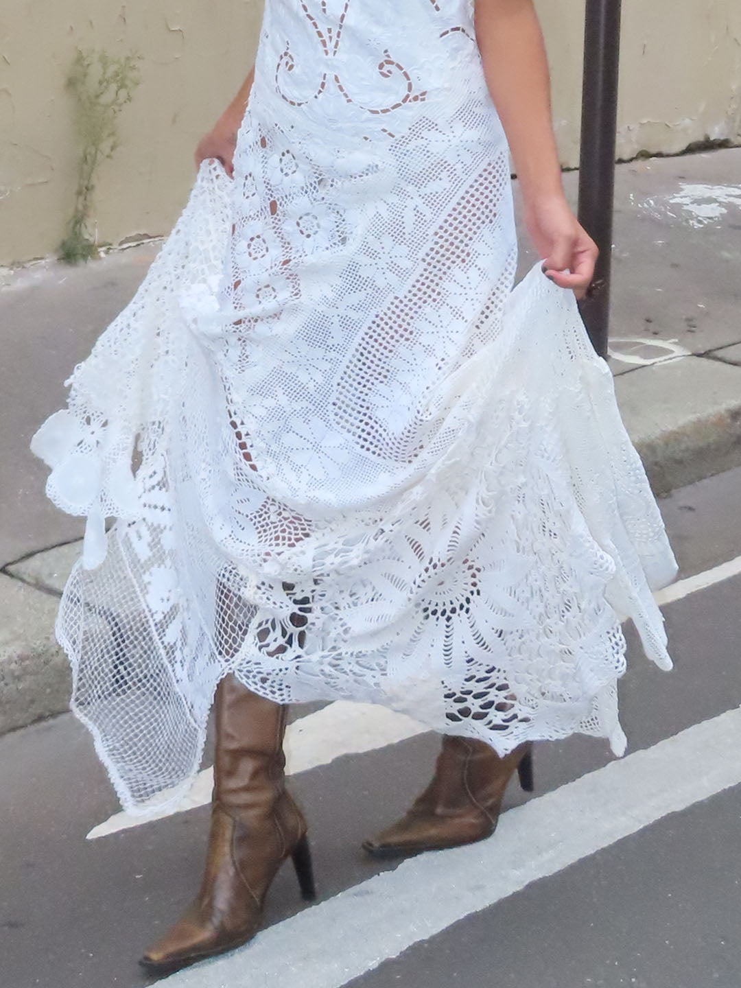 Bridal Halter Crochet Dress