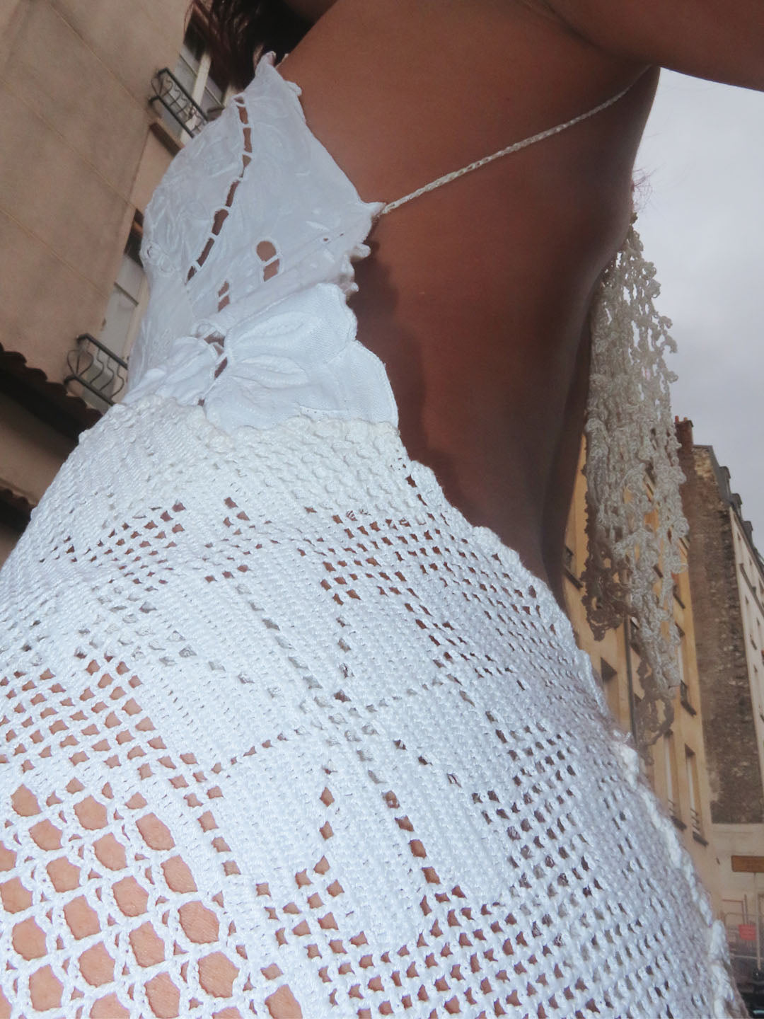 Bridal Halter Crochet Dress