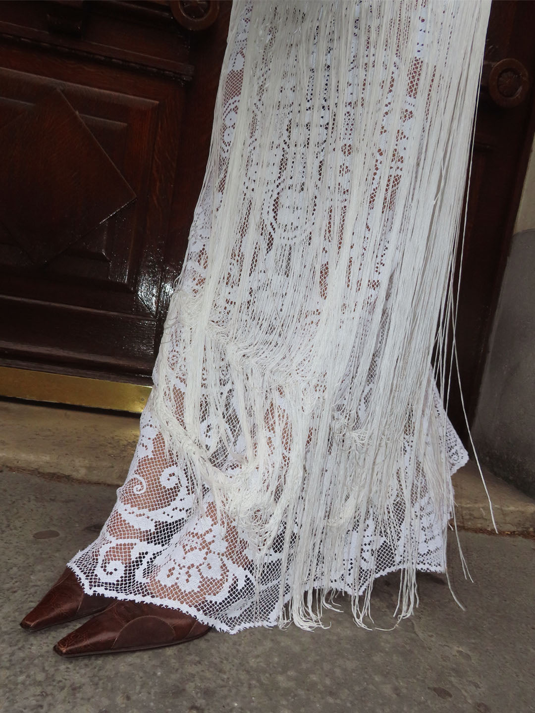 Bridal Lace and Fringes Dress