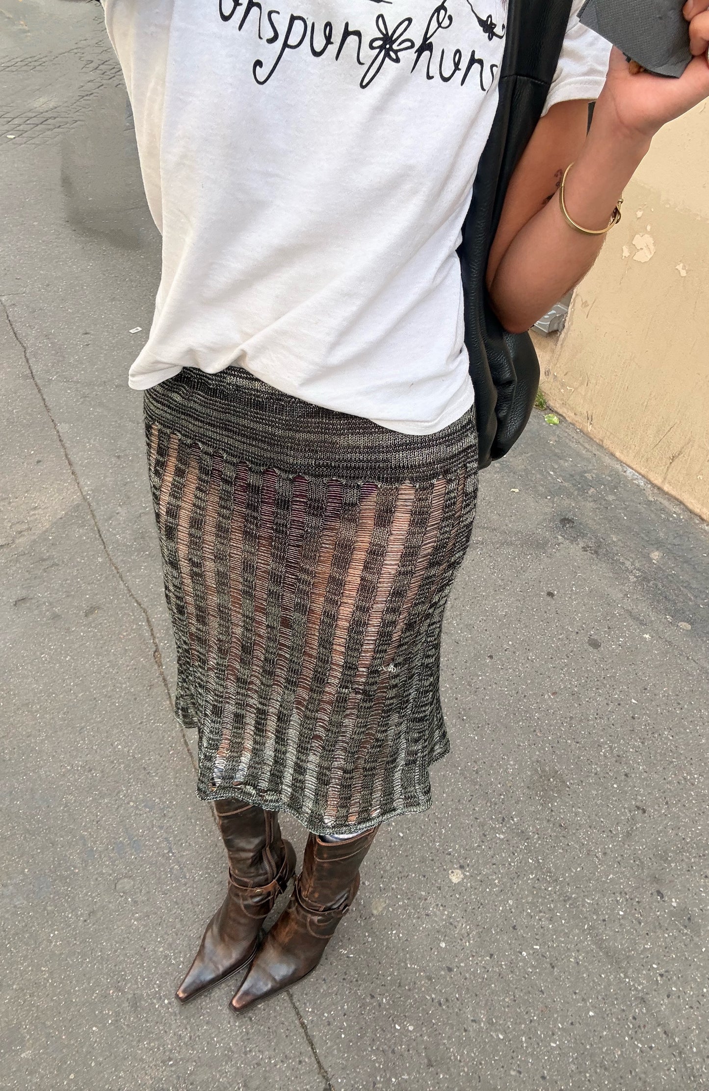 Green Knit Skirt