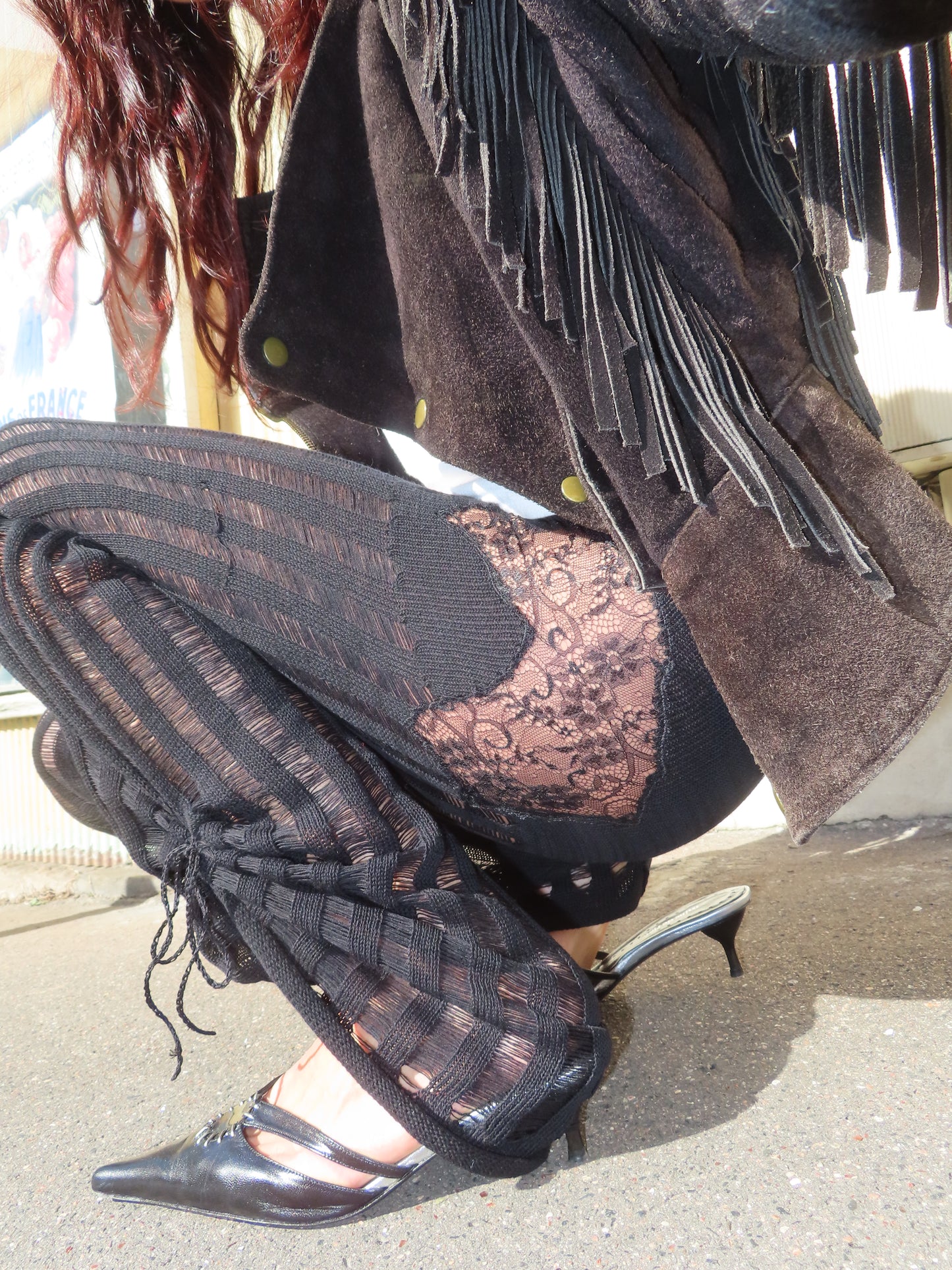 Knit and Lace Pants