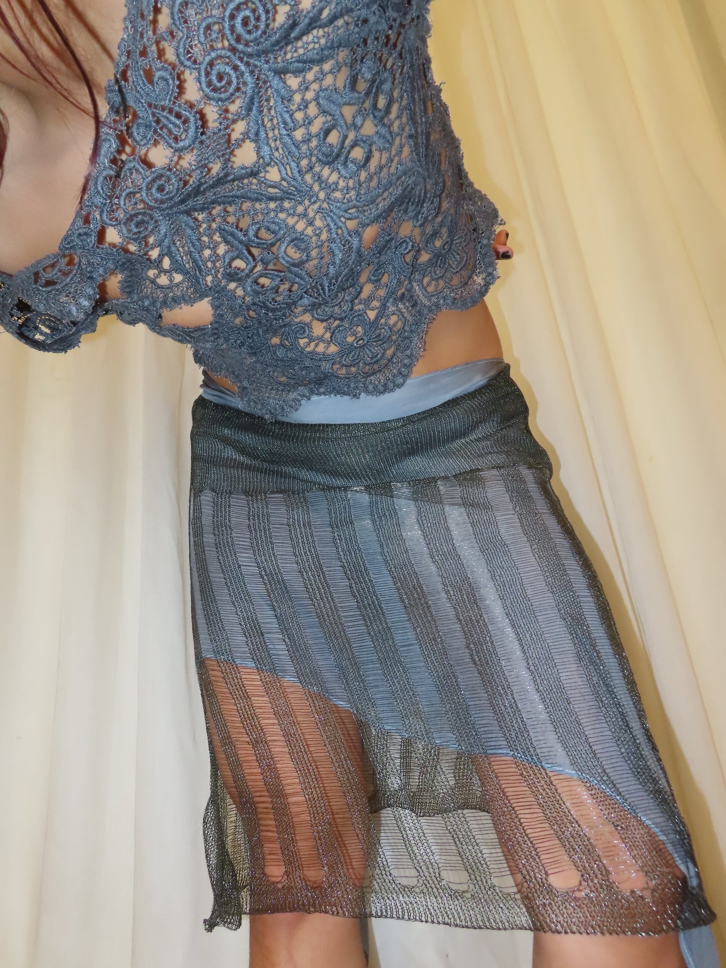 Shiny Knit Skirt