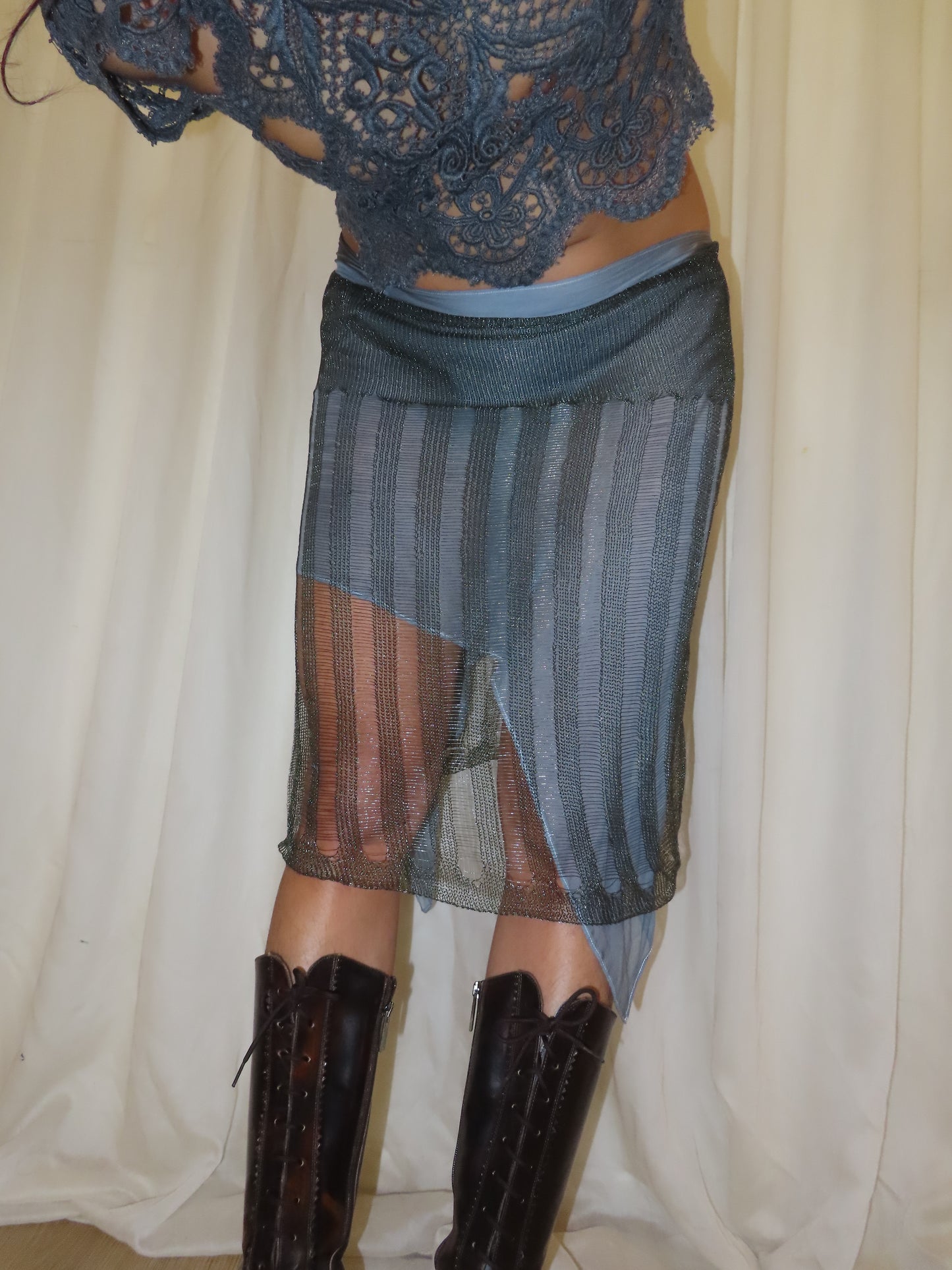 Shiny Knit Skirt