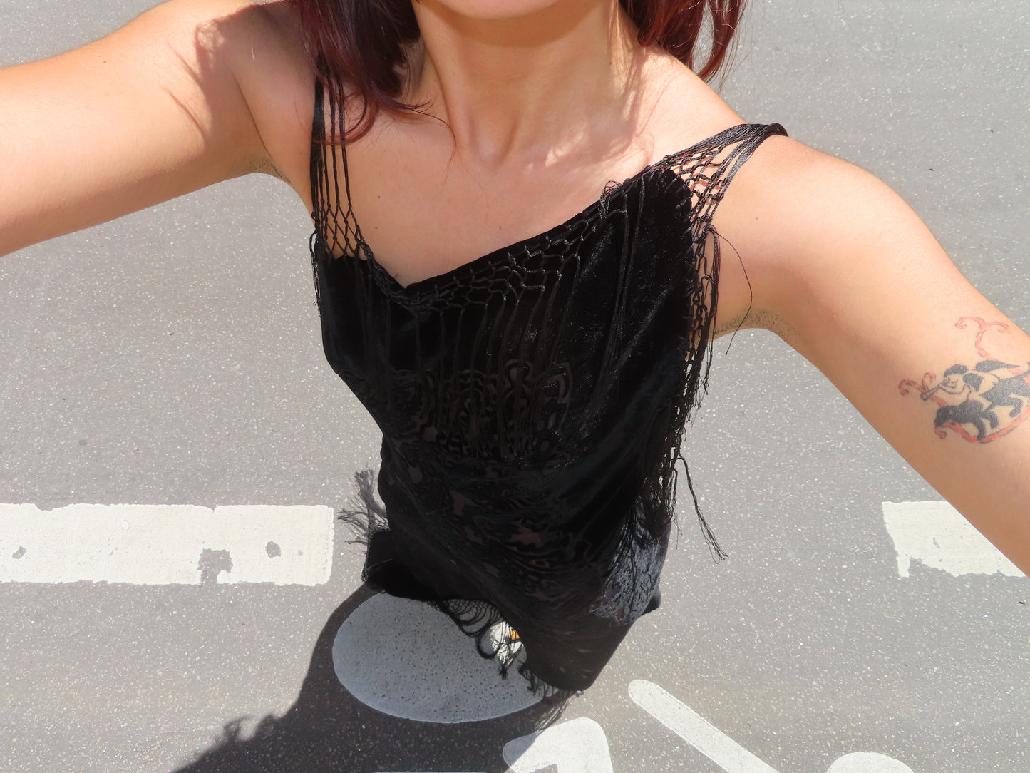Black Fringes Dress