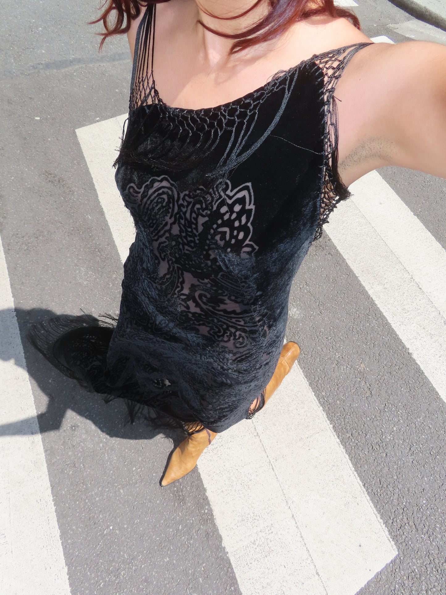 Black Fringes Dress