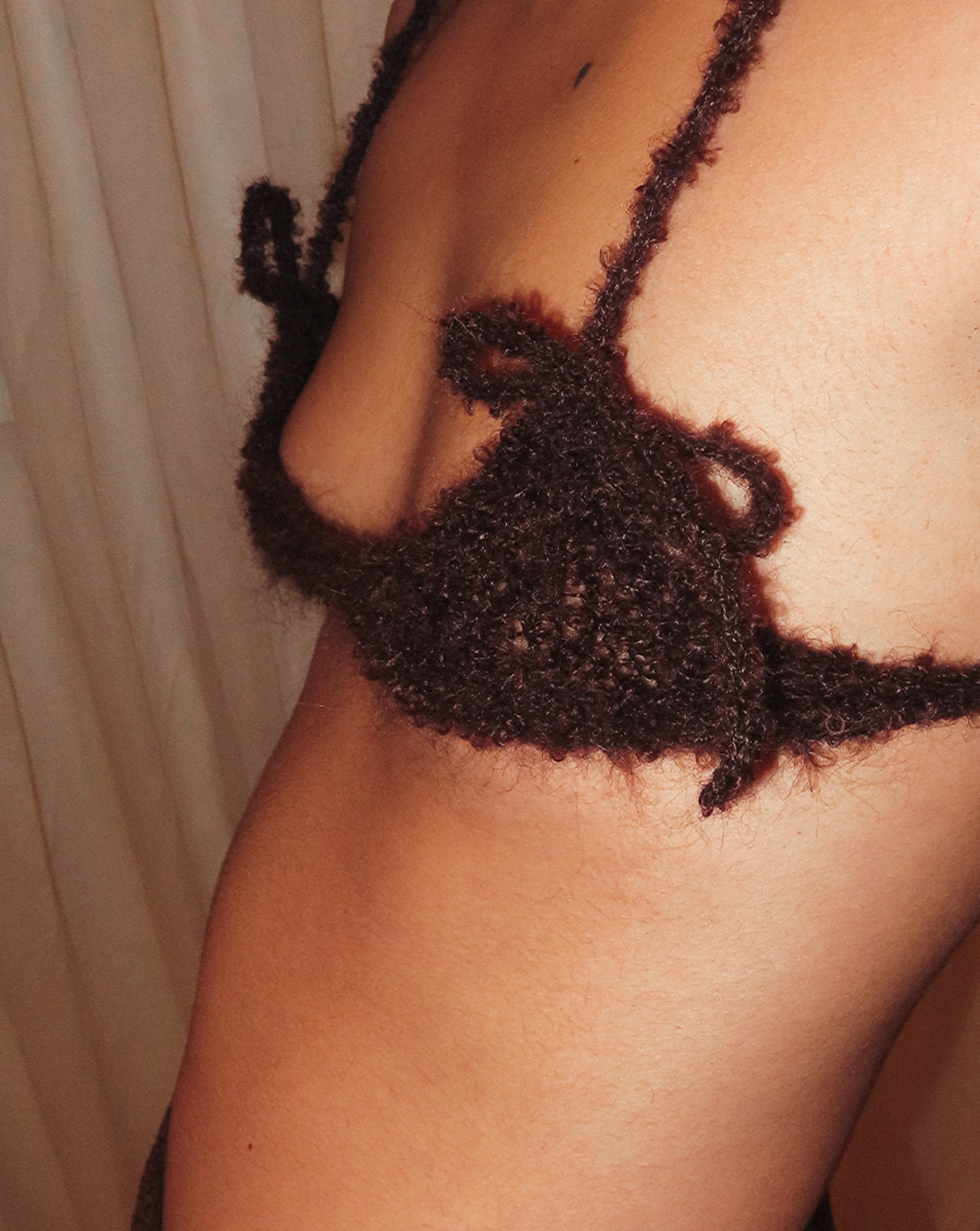 Brown Textured Bralette